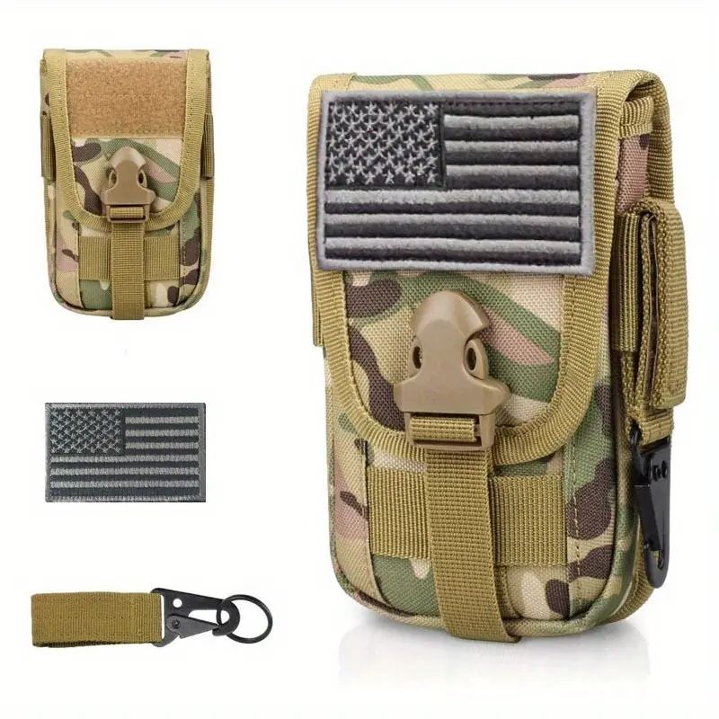 Multifunctional Sports Running Waist Bag Mobile Phone Bag Men's Waist Bag Vertical Double-layer Accessory Bag Toolkit_voghion.com