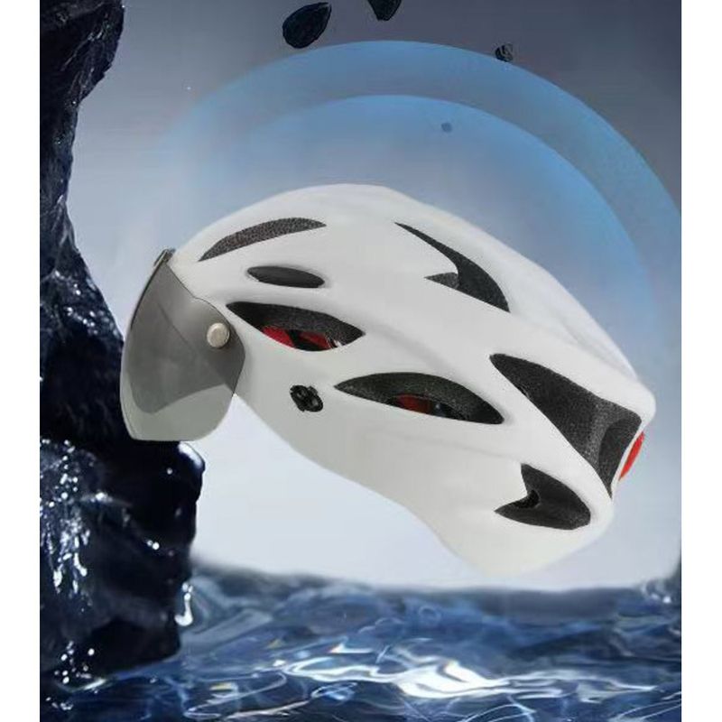 Bicycle Mountain Off-road Outdoor Riding Magnetic Visor Helmet With Light_voghion.com