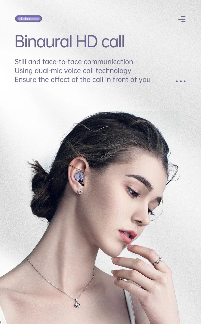 M32 Wireless Binaural Digital Display Large Touch Noise Reduction Low Delay TWS Bluetooth Headset_voghion.com