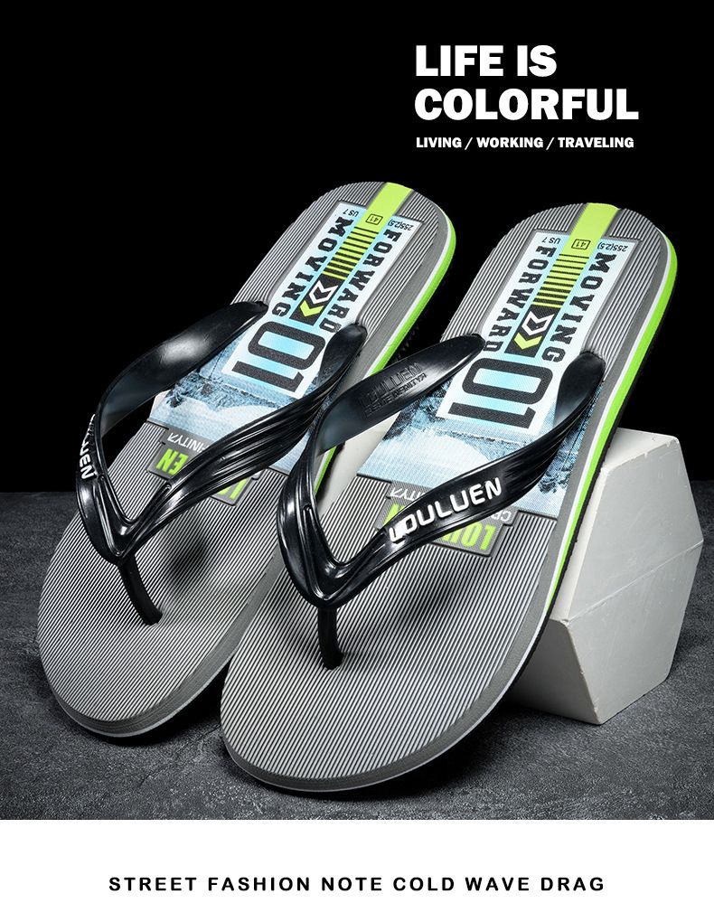 2024 Sommer neue Clip-on Außen, Mode Freizeit Strand, Herren Flip-Flops, rutschfeste, coole Spezial-Hausschuhe_voghion.com