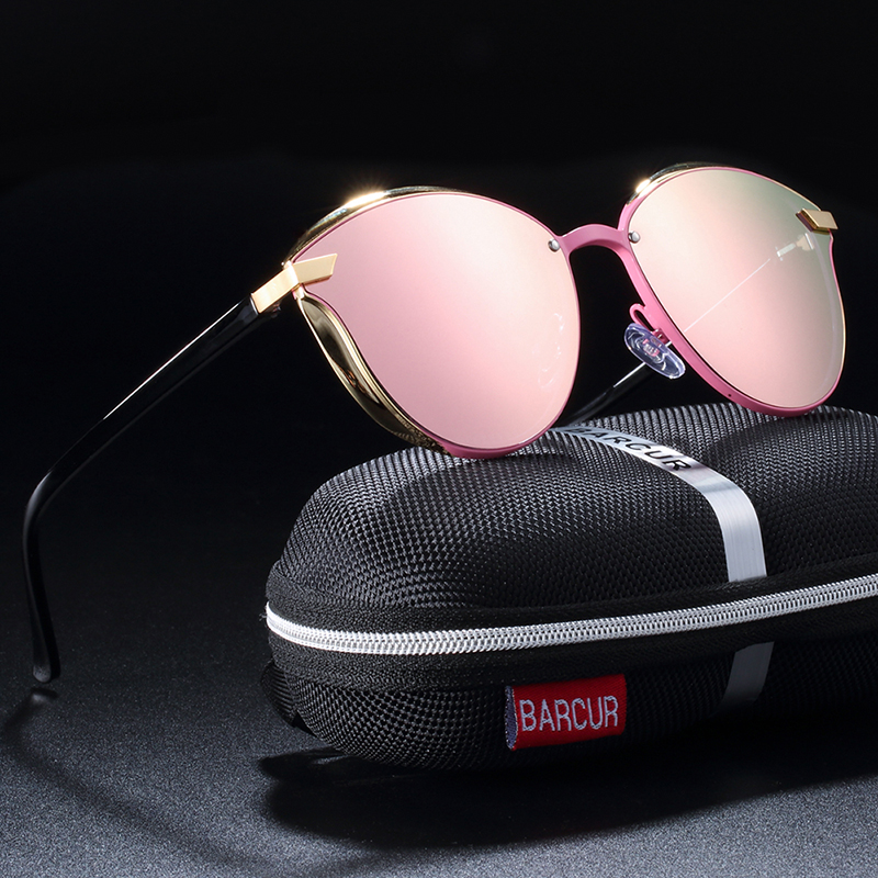 BARCUR Occhiali da sole polarizzati Donna Occhiali da sole rotondi Ladies Lunette De Soleil Femme_voghion.com