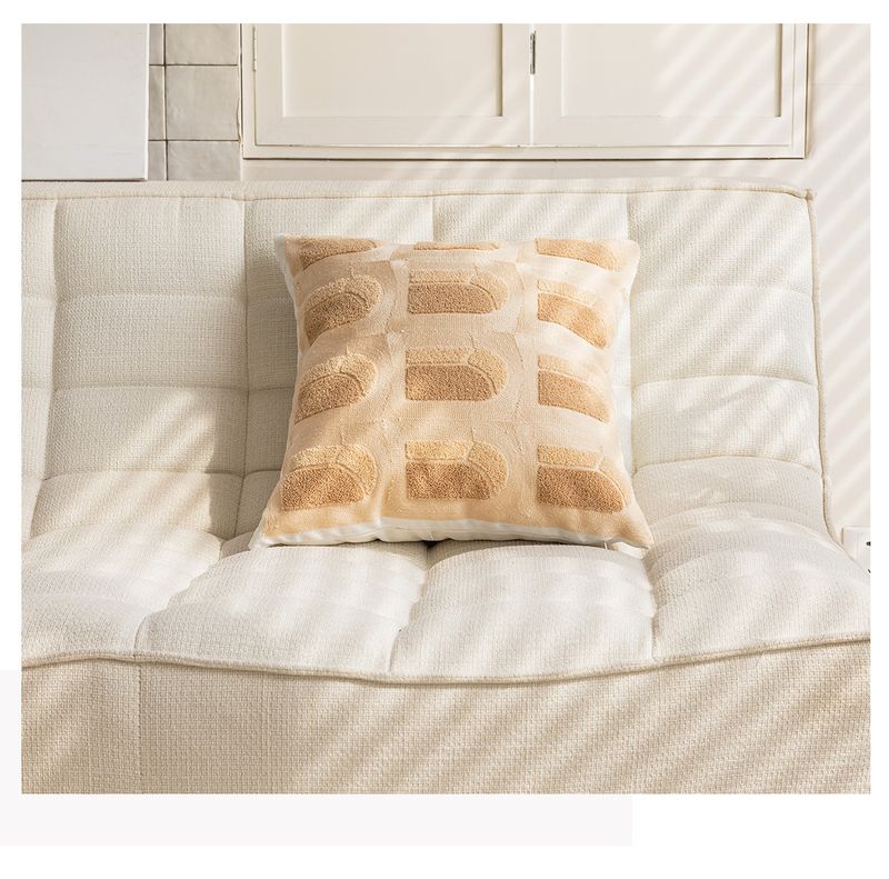 Housse de coussin de canapé crème, accessoire de décoration pour salon, style nordique moderne et simple, coussin de chevet, support de taille_voghion.com