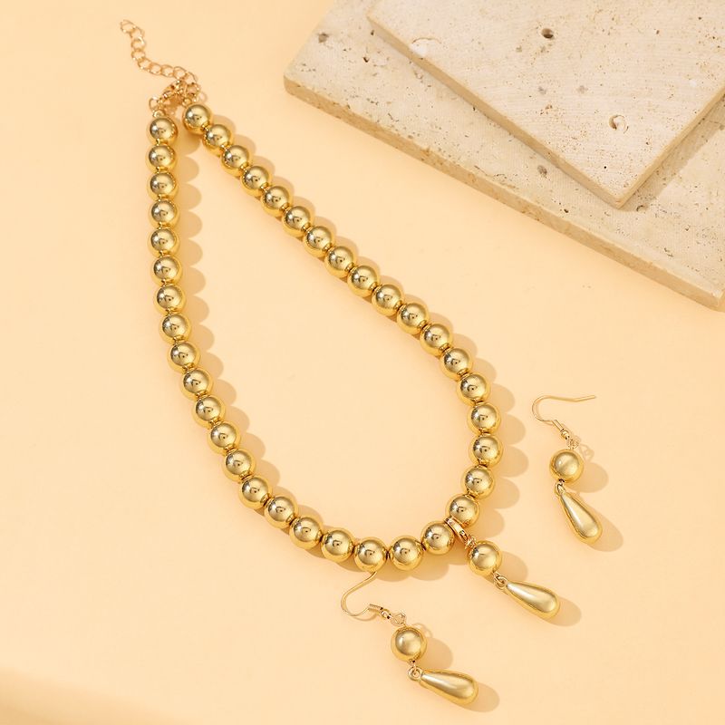 Collana con perline rotonde esagerate in stile punk europeo e americano, collana personalizzata a forma di amore rimovibile con nicchia temperamento_voghion.com