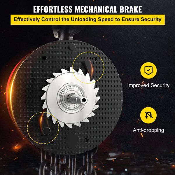 Hand Chain Hoist, 2200 Lbs /1 Ton Capacity Chain Block, 10ft/3m Lift Manual Hand Chain Block, Manual Hoist W/Industrial-Grade Steel Construction Fo_voghion.com