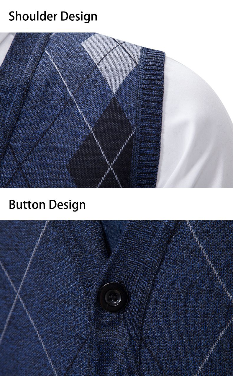 Gilet maglione da uomo autunno e inverno sciolto casual senza maniche più gilet in pile capelli caldi da uomo_voghion.com