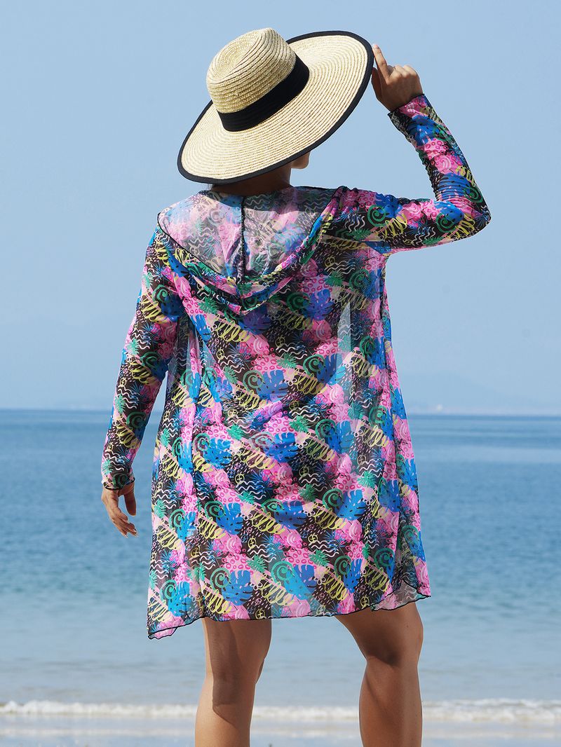 Clothing Multi Color Printing Sexy High End Bikini Three Piece Women's Swimsuit_voghion.com