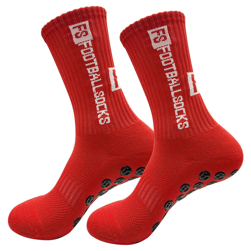 Chaussettes de sport, chaussettes mi-mollet pour hommes et femmes, chaussettes de basket-ball respirantes antidérapantes en silicone à fond de serviette_voghion.com