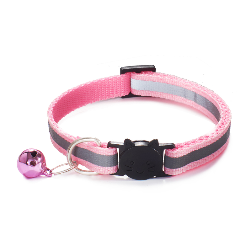 Guangying 4 stks / set huisdierhalsband Comfortabel antiblokkeersysteem Flexibele reflecterende bellen Kleine hond Kat Normale halsband Huisdieraccessoires_voghion.com