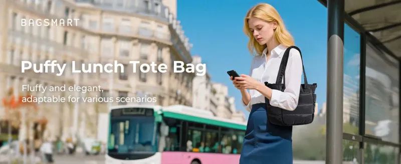 BAGSMART Lunchtasche für Schule, Arbeit, Picknick, tragbar, robust, mit Kühlfach, isolierte Box 251009_voghion.com