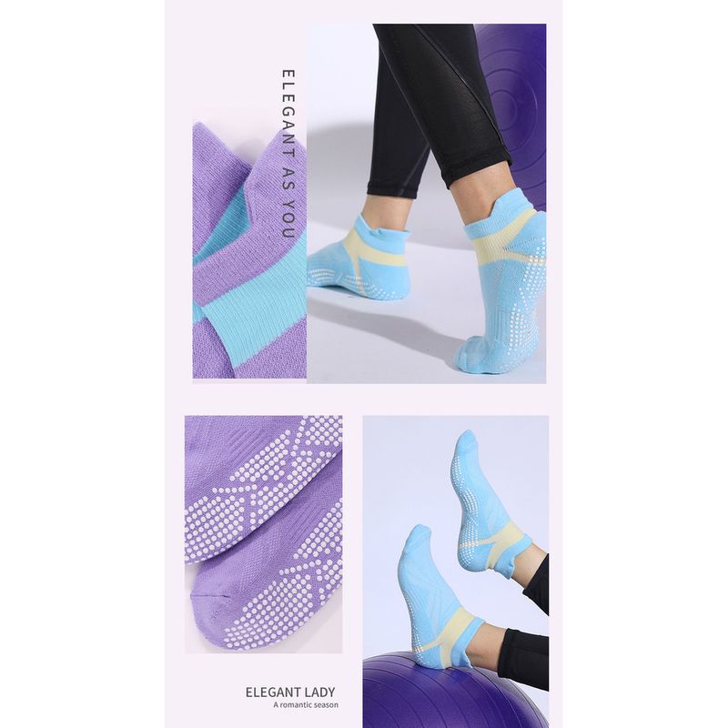 Calzini sportivi professionali da donna, traspiranti, antiscivolo, per l'estate, per pilates e yoga, da corsa al coperto_voghion.com