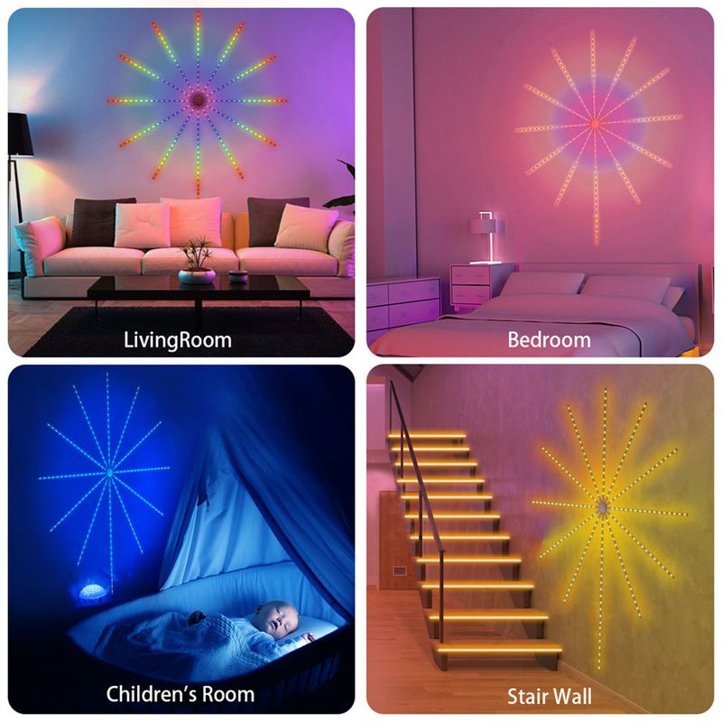 5V Fireworks Light With USB Symphony Music Voice Control LED Light With Flowing Water Full Color Starry Sky Holiday Decoration Atmosphere Light_voghion.com
