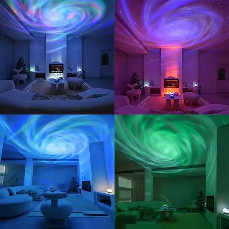 Proiettore LED Galaxy con luce colorata, proiettore Galaxy Sky, luce notturna per camera da letto, decorazione per cameretta dei bambini, decorazione per feste di Natale_voghion.com