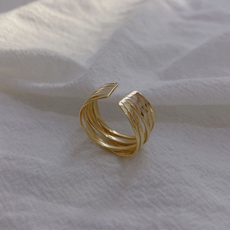Gioielli geometrici multistrato alla moda e minimalisti, anello per il pollice, accessori alla moda_voghion.com