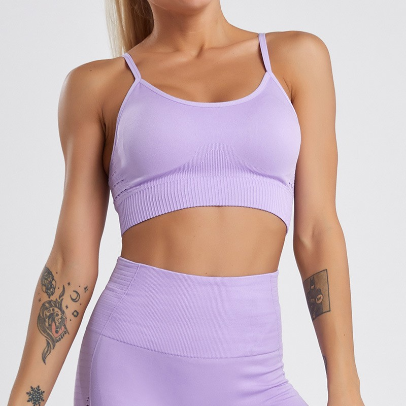 Sexy rückenfreier Push-Up-Yoga-Shaping-Seitenstütze, dünner Träger, Training, Laufen, Sport-BH, Sommerstil für Frauen_voghion.com