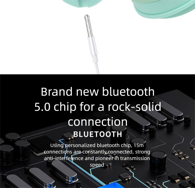 Cuffie Macaron Y-08 Bluetooth Wireless Over-Ear con bassi profondi e pieghevoli_voghion.com