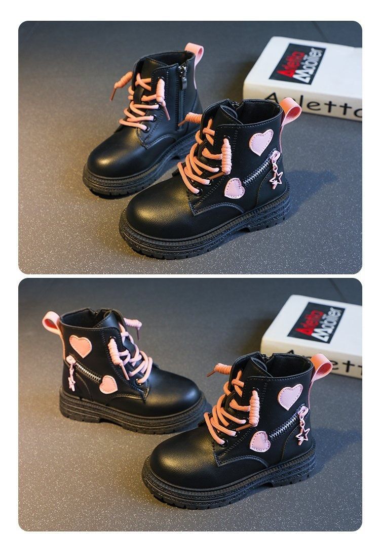 Stivali invernali in gomma Martin con cerniera laterale per bambini di 4 anni, bassi e in pelle ultra-fibra_voghion.com