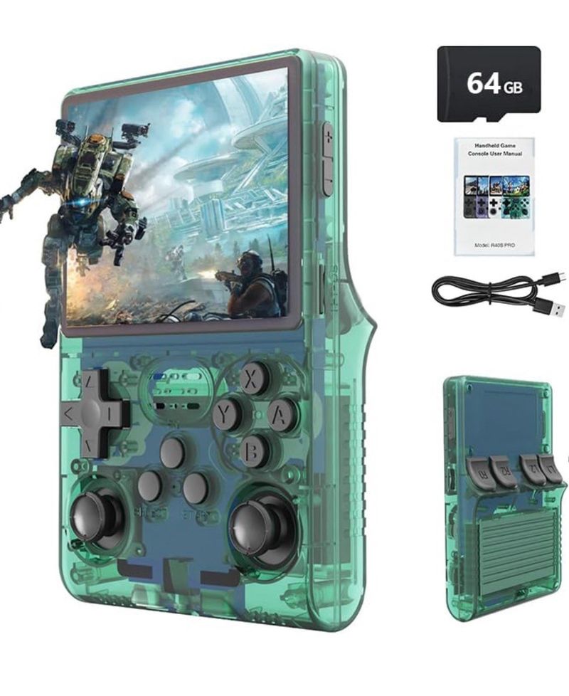 Console de jeux vidéo portable rétro R36S, système Linux, 64 Go, plus de 15 000 jeux_voghion.com