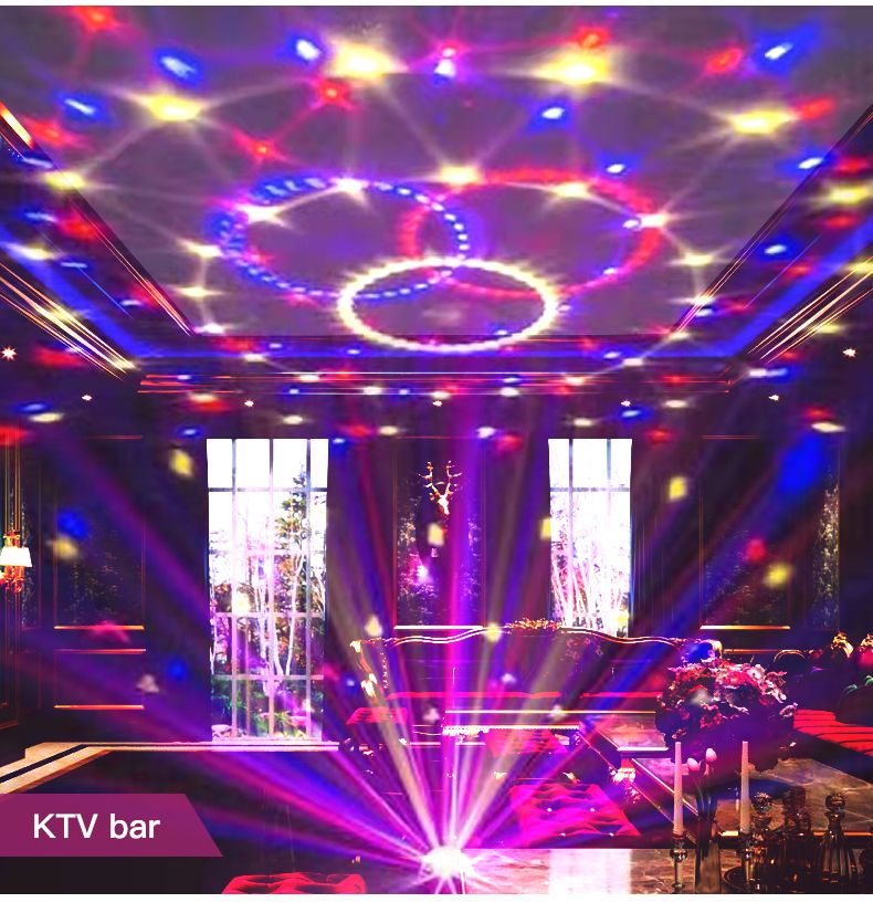 Wireless Bluetooth DJ Speaker Stage RGB Light,360° Rotating Disco Ball Night Light For KTV Bar Home Party Festivals_voghion.com