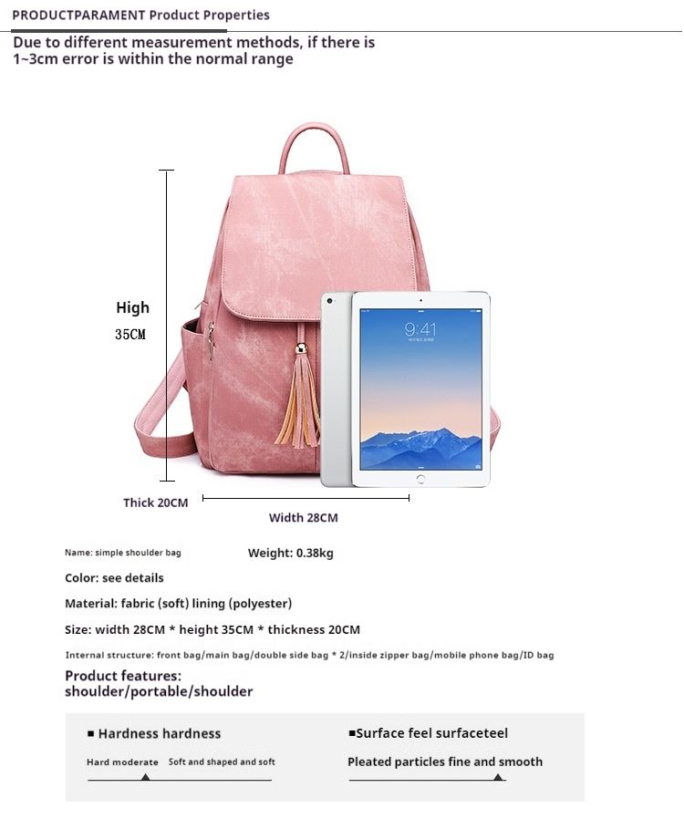 Mode frauen rucksack neue große kapazität tasche quaste rucksack_voghion.com