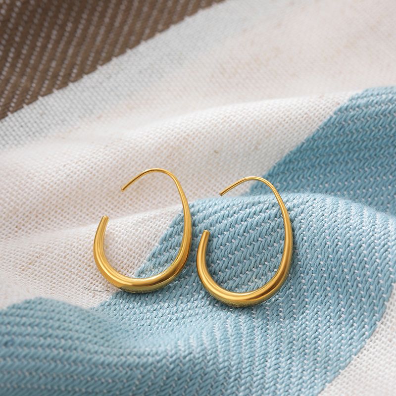 Ganci per orecchini unisex in acciaio inossidabile a forma di uovo, per donne, orecchini alla moda e atmosferici, accessori per orecchie da vento freddo._voghion.com