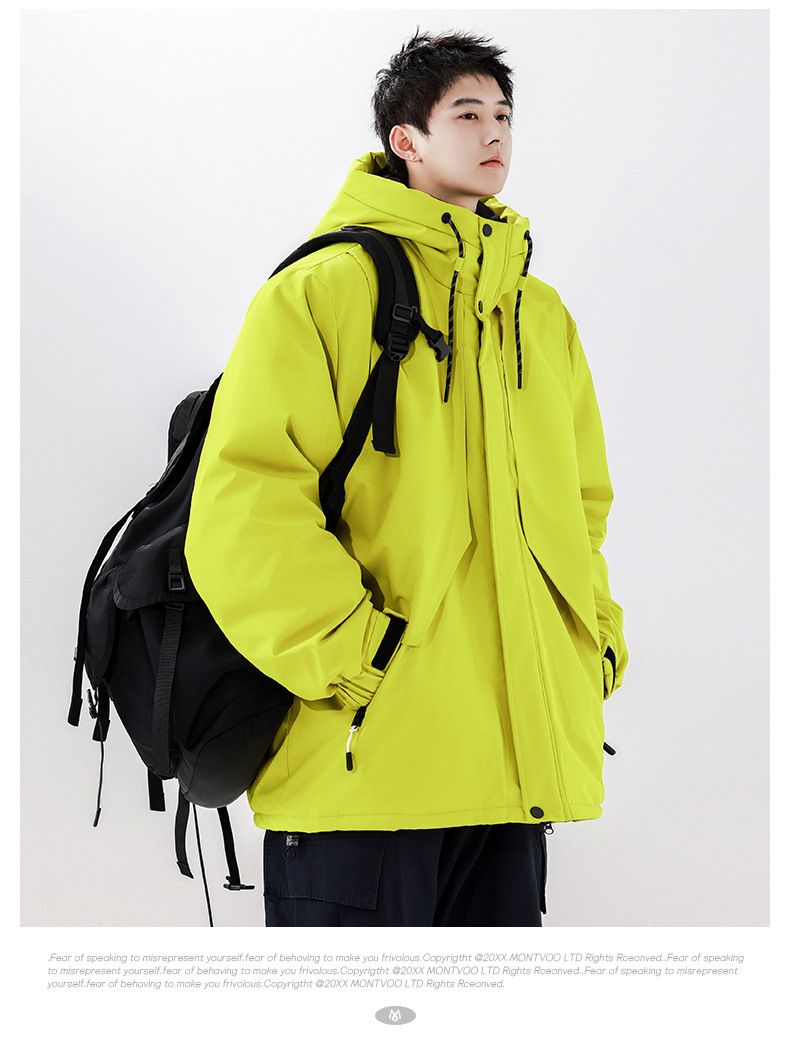 Giacca invernale da uomo Three Proof Down Jacket, nuova, spessa, leggera, calda, da sci all'aperto, alla moda_voghion.com