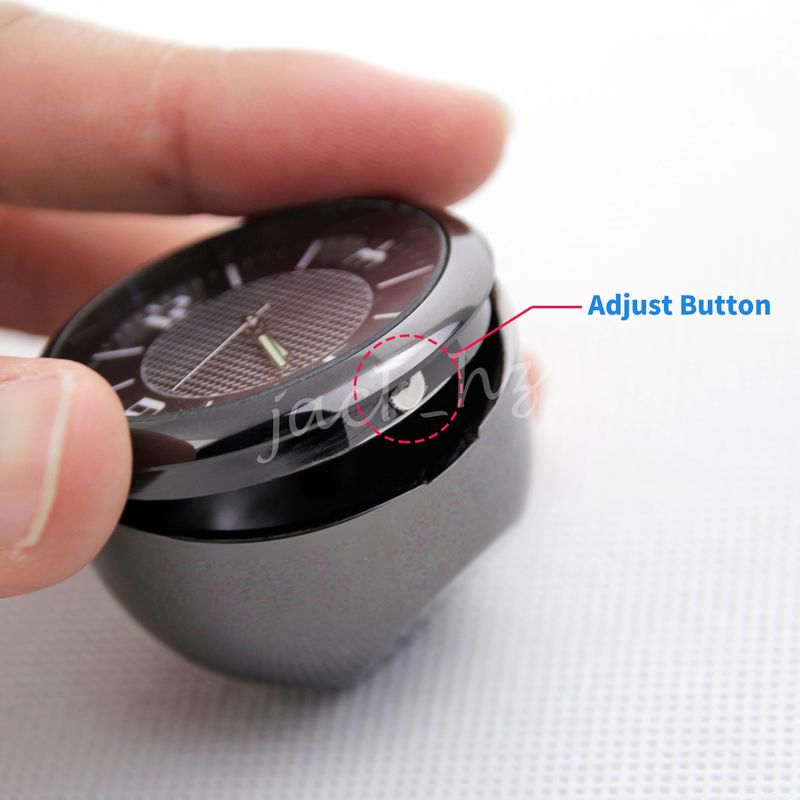 Leuchtende Innendekoration Ornament Auto Klebstoff Clip-on Dashboard Air Vent Elektronische Uhr_voghion.com