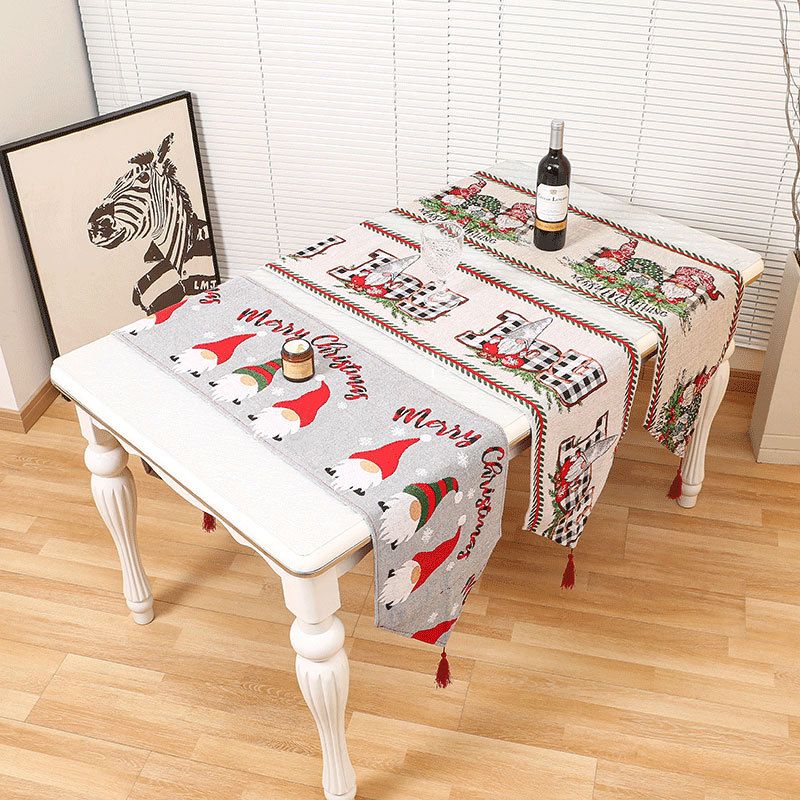 New Christmas Knitted Table Flag, Christmas Home Desktop Decoration Supplies 1.8 Meters 2.2 Meters Tablecloth_voghion.com