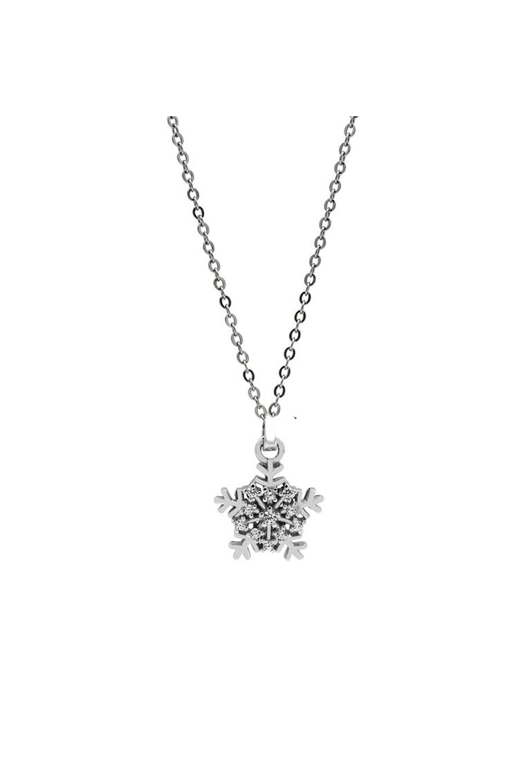 LDR1239 Collana classica in argento S925 con fiocco di neve_voghion.com