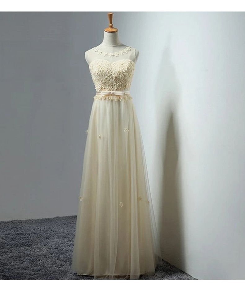 Elegante abito da damigella senza maniche per matrimoni, banchetti e lauree - Abito lungo formale a trapezio con vita alta in rosso, rosa, champagne e altro ancora_voghion.com
