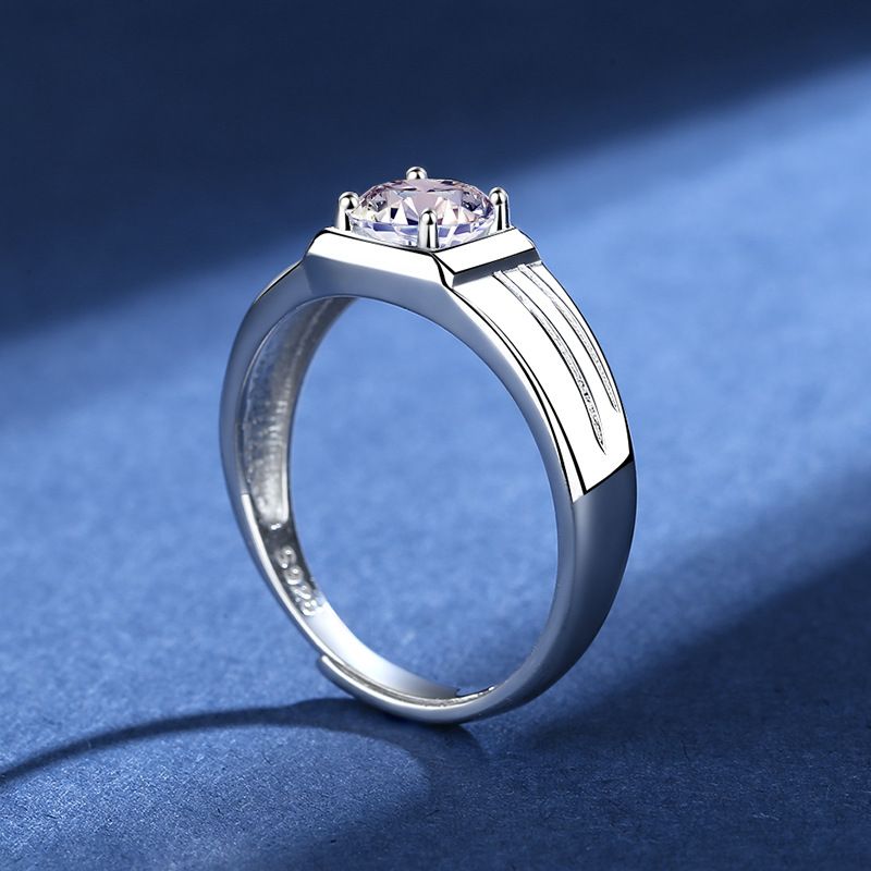 Neu Mosang Stein Vier Klaue D Farbe 1 Karat S Reinem Silber Zweite Linie herren Ring Geschenk_voghion.com