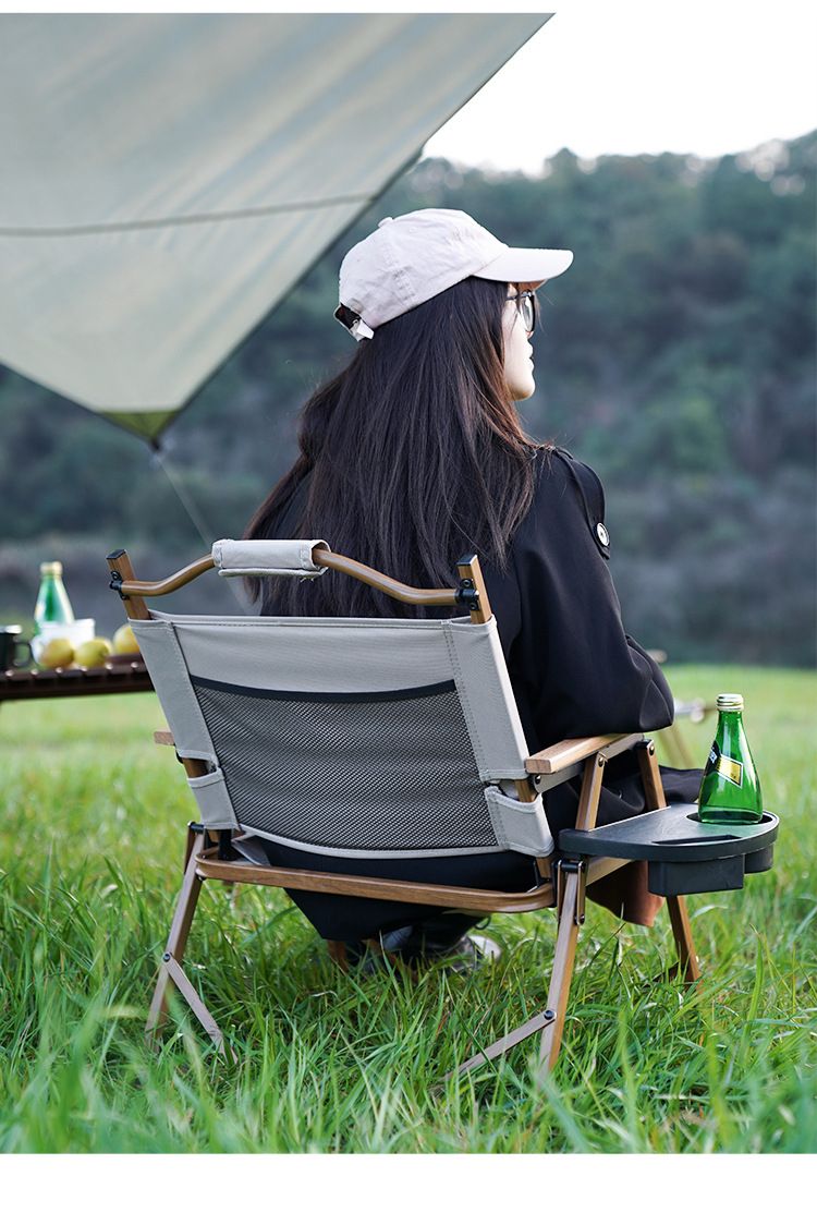 Outdoor Kemet chair side storage lounge chair, backrest tray, camping accessories, folding universal cup holder tool_voghion.com