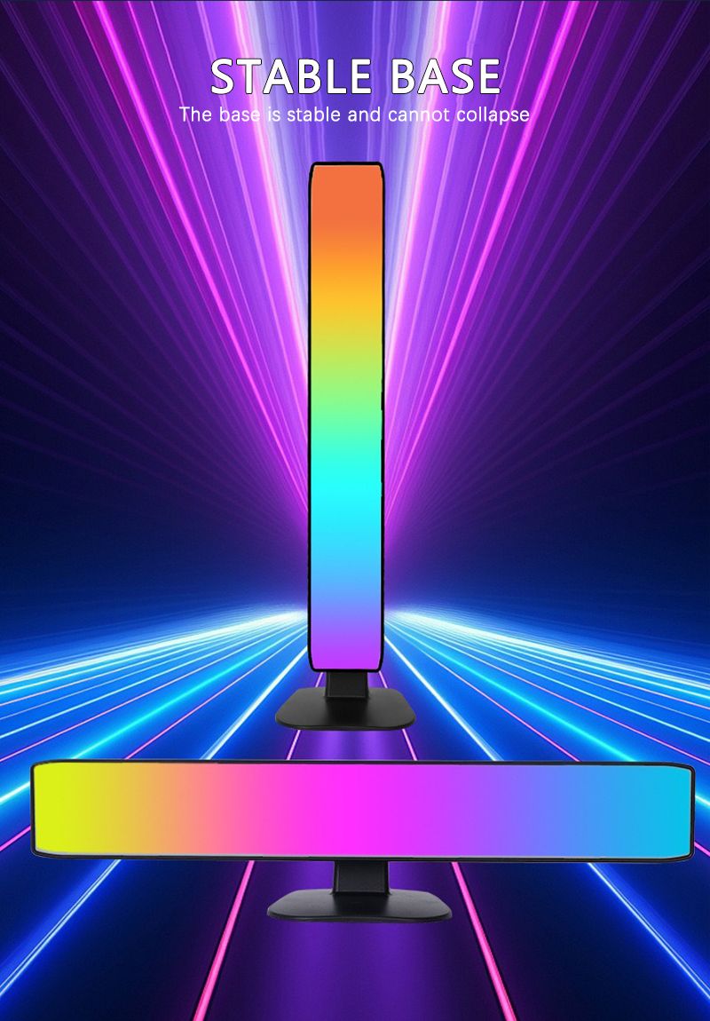 Lampada da scrivania con telecomando, per computer, per atmosfera da gioco RGB intelligente, con telecomando, per auto, musica e ritmo._voghion.com
