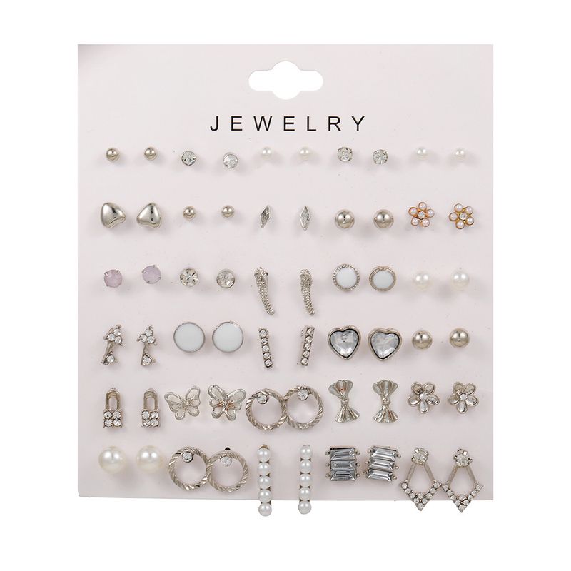 30 Pairs Of Korean-style Earrings, Simple And Versatile, Small And Exquisite, Designed For Ear Jewelry_voghion.com