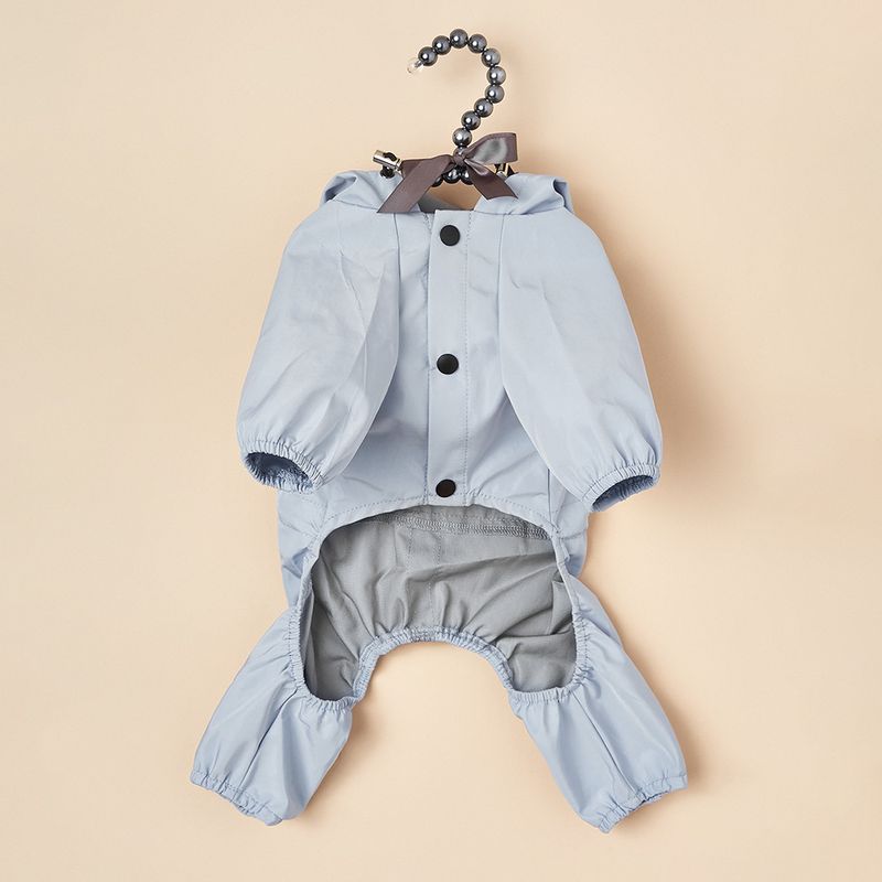 Dog Raincoat, Puppy Jumpsuit, Waterproof Jacket, Bulldog Small And Medium-sized Dog Clothing, Hooded Raincoat For By PawParty Store_voghion.com