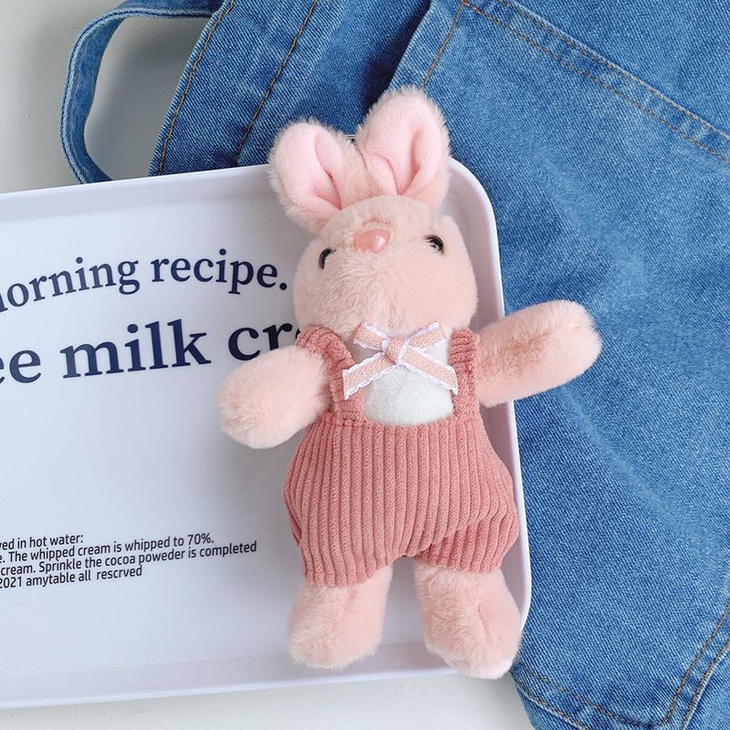 Mini Rabbit Adorable Plush Keychain Soft Cartoon Animal Doll Backpacks For_voghion.com