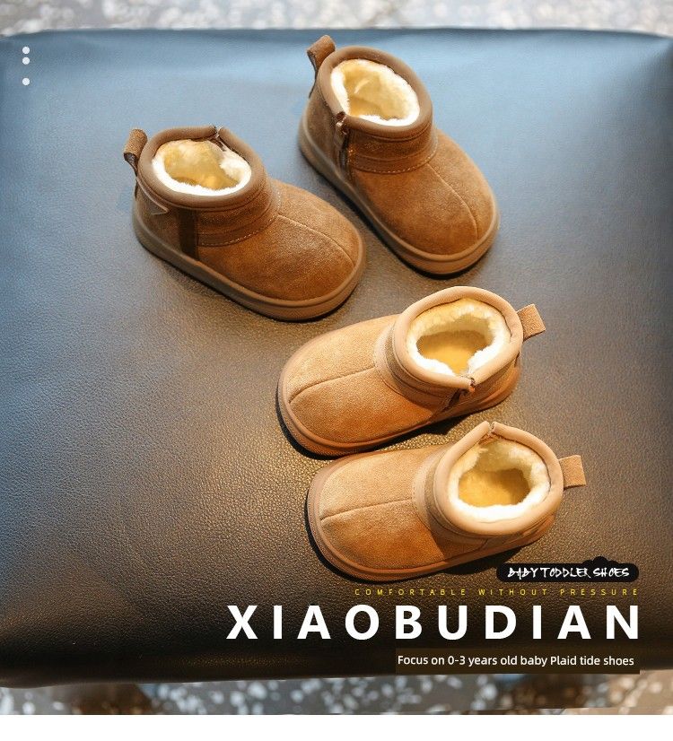 Schnee Winter Mädchen Kleinkind Kinder Mädchen Stiefel Baby Plus Veet Baumwolle Schuhe_voghion.com