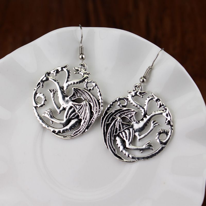 Dinosaur dragon fashion personality wind earrings ear hook earrings_voghion.com