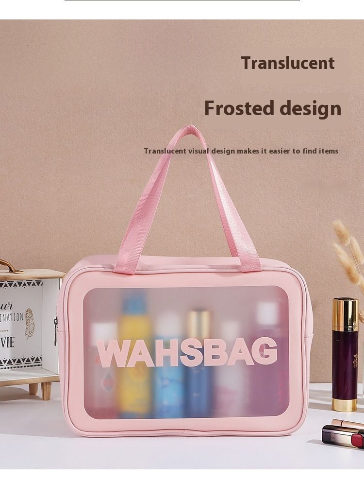 PVC make-up tas nieuwe grote capaciteit draagbare vrouwen reizen transparante waterdichte toilettas opbergtas handtas tas_voghion.com