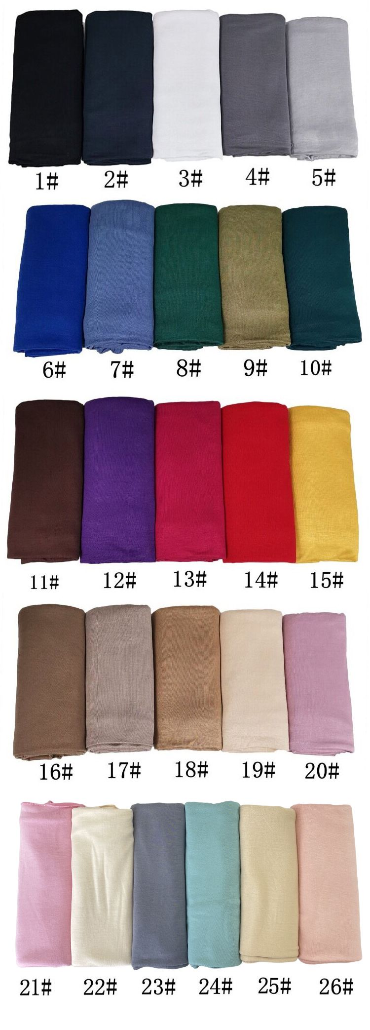 Sciarpa da donna in maglia di cotone umano tinta unita, sciarpa lunga con orlo in jersey di cotone mercerizzato_voghion.com