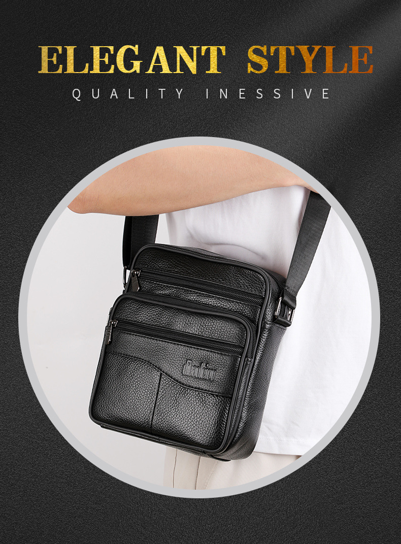 2024 Men's temperament business bag, large capacity cowhide bag, genuine leather shoulder bag, men's vertical men's bag, high-end crossbody bag_voghion.com