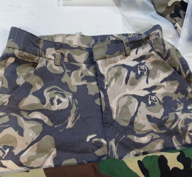 Women's Clothing Washed Camouflage Print Patch Pocket Stitching Workwear Shorts_voghion.com