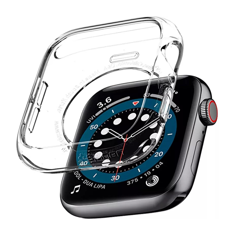 Plonas visas Apple Watch serijos dėklas 8 7 6 5 4 3 SE silikoninis dangtelis, skirtas iWatch 44 40 41 45 38 4249MM skaidrus TPU ekrano apsauginis sluoksnis_voghion.com