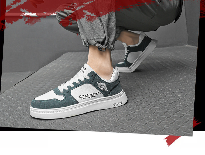 Hong Kong Style Korean Trendy Student Atmungsaktive Freizeitschuhe Explosionsgeschützte A J Low Top Sneakers Vielseitige flache Sportmänner S_voghion.com