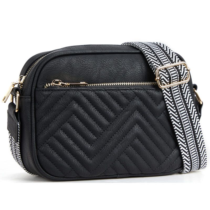 2024 New Crossbody Trendy Versatile Women's Shoulder Small Square Bag With Jacquard Strap_voghion.com