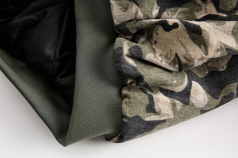 Abbigliamento maschile Real Shot Giacca in cotone con collo in pelliccia mimetica di alta qualità_voghion.com