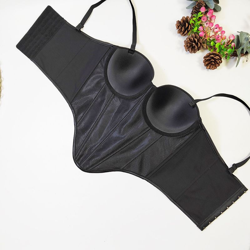 Europäeschen an amerikanesche Street Style onregelméissege Fëschgrat-BH Bannendran Uewerflächenträger weibleche Kierper verengt schéint Réck Tube Top_voghion.com