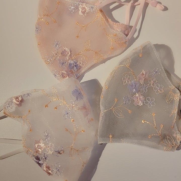 Tulle Embroidery Dust And Sun Protection Summer Temperament Mask_voghion.com