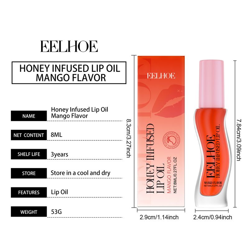EELHOE Mango Flavor Moisturizing Lip Oil, Daily Nourishes Lips, Enhances Shine, Moistens Non-Sticky Moisturizing Treatment_voghion.com