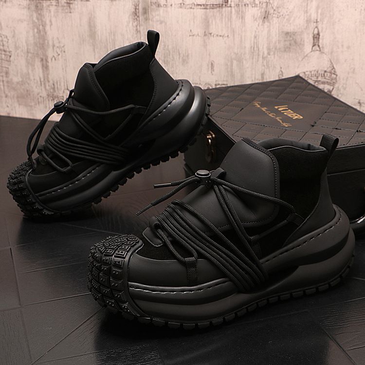 Scarpe da uomo alla moda, casual, versatili, con suola spessa, in pelle di mucca, autunno e inverno_voghion.com