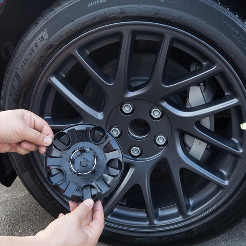 Adecuado para el modelo 3 mejorado de Tesla, cubierta central protectora para cubo de rueda, accesorio de modificación con tapa de rosca de 18 pulgadas_voghion.com